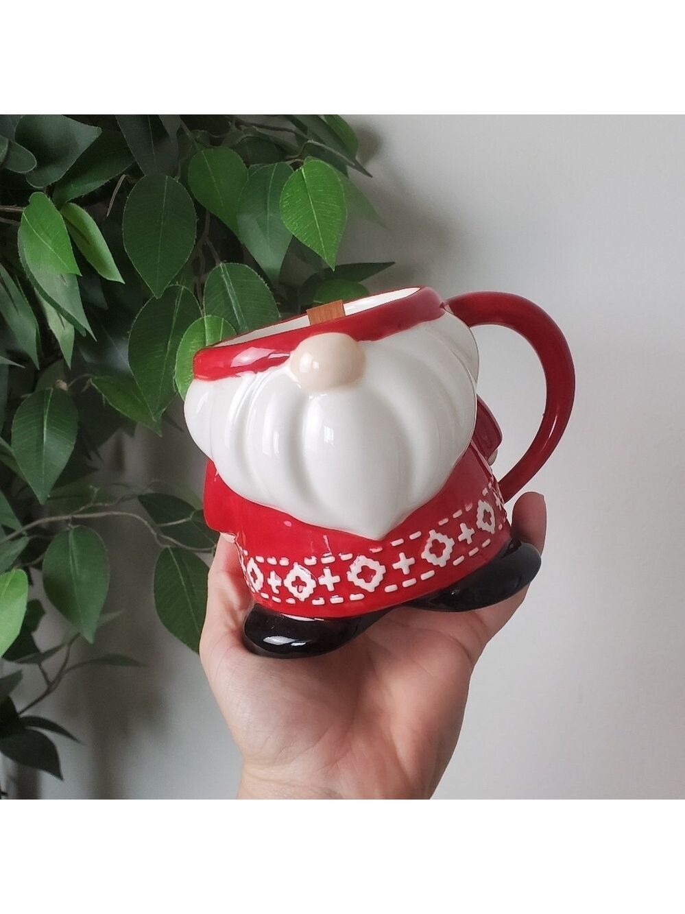 Christmas Gnome Candle Soy Wax Coffee Bean Scented Mug